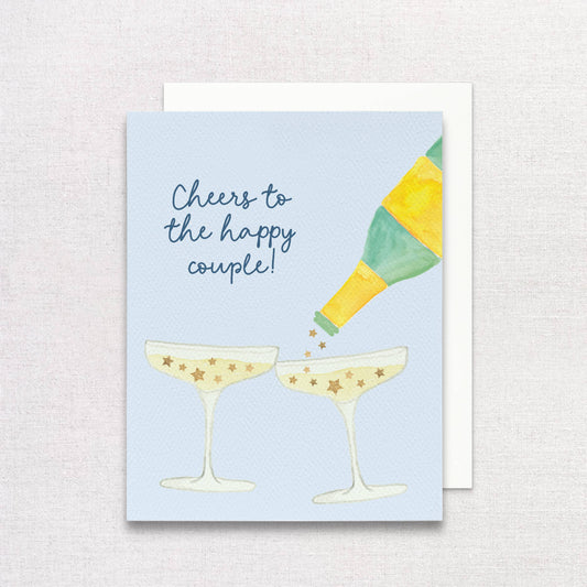 Cheers to the Happy Couple Wedding Greeting Card