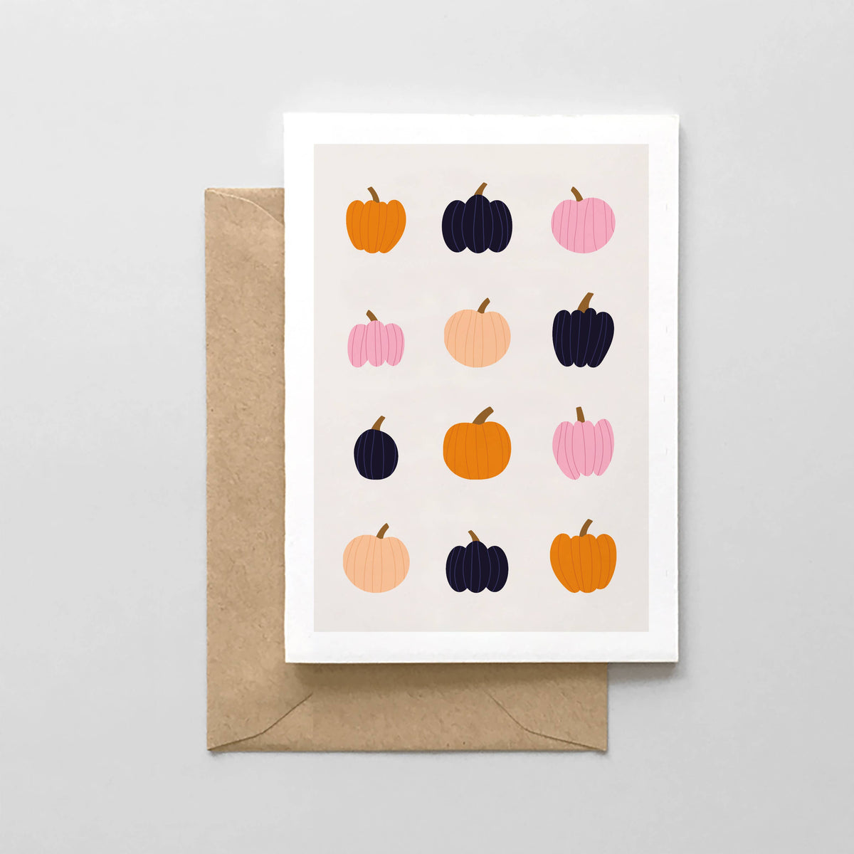 Modern Pumpkin Design - Greeting Card- Spaghetti & Meatballs -