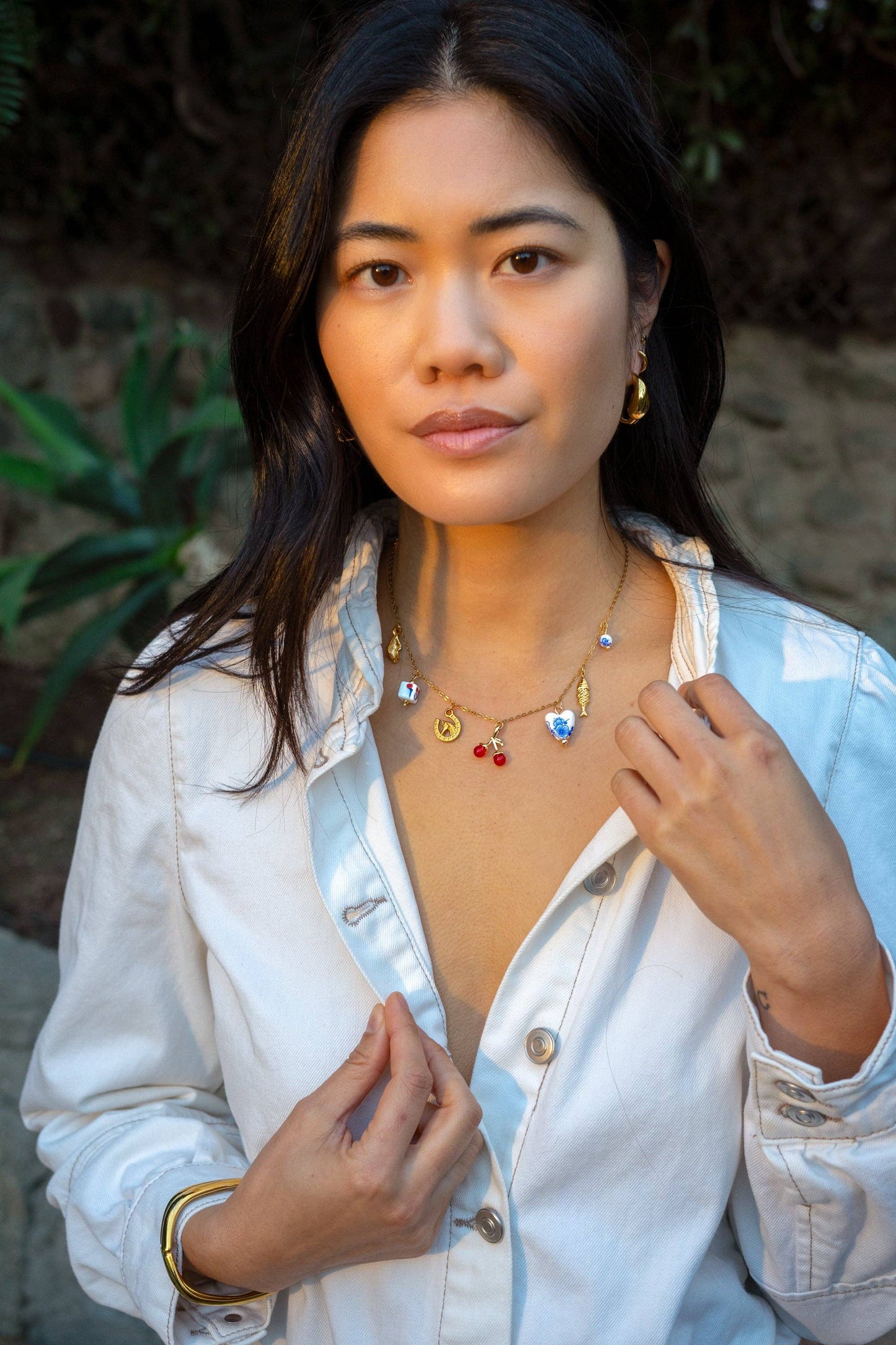 Lucky Charmed Necklace - 18K Gold Plated