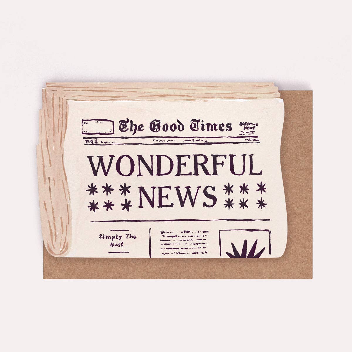 Newspaper Congratulations Card | Sister Paper Co.
