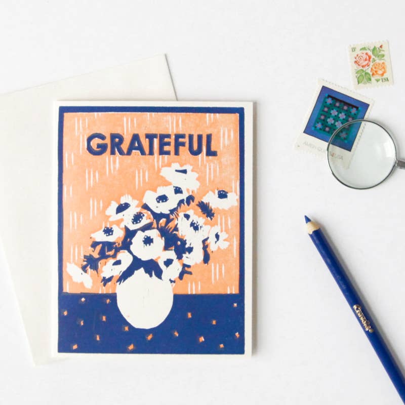 Heartell Press - Grateful for Anemonies Gratitude Card