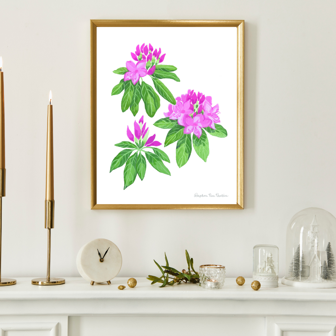 Rhododendron Botanical Art Print