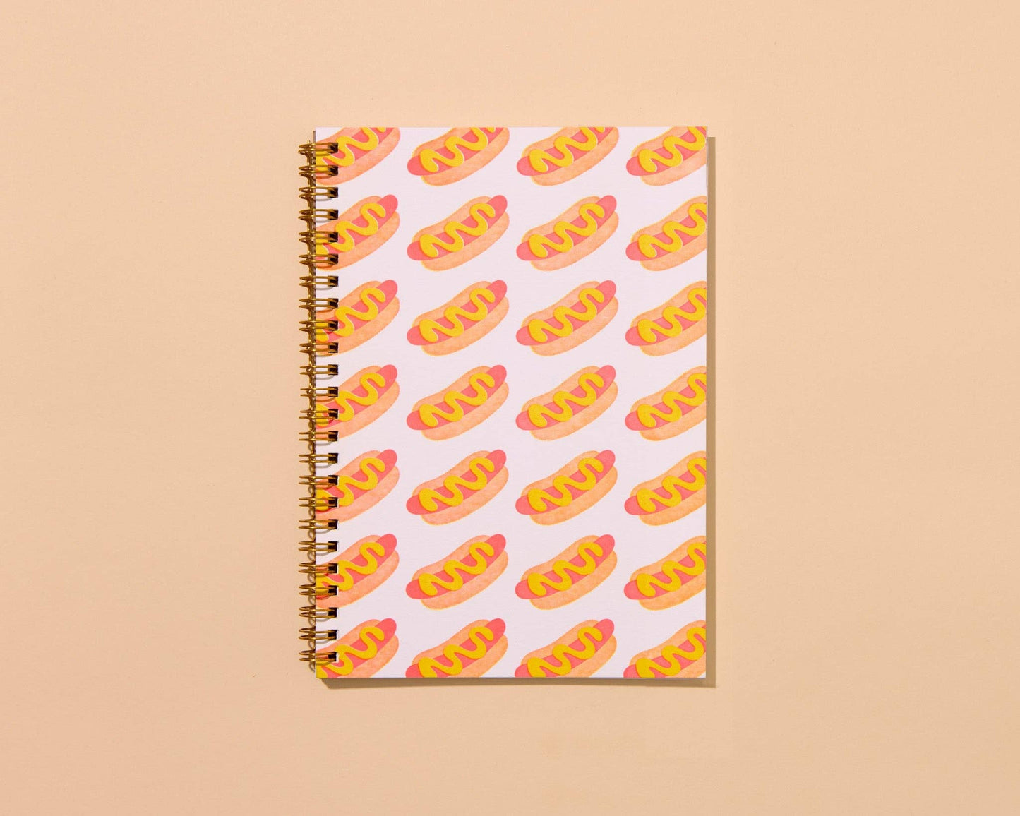And Here We Are - Hot Dogs Letterpress Spiral Notebook
