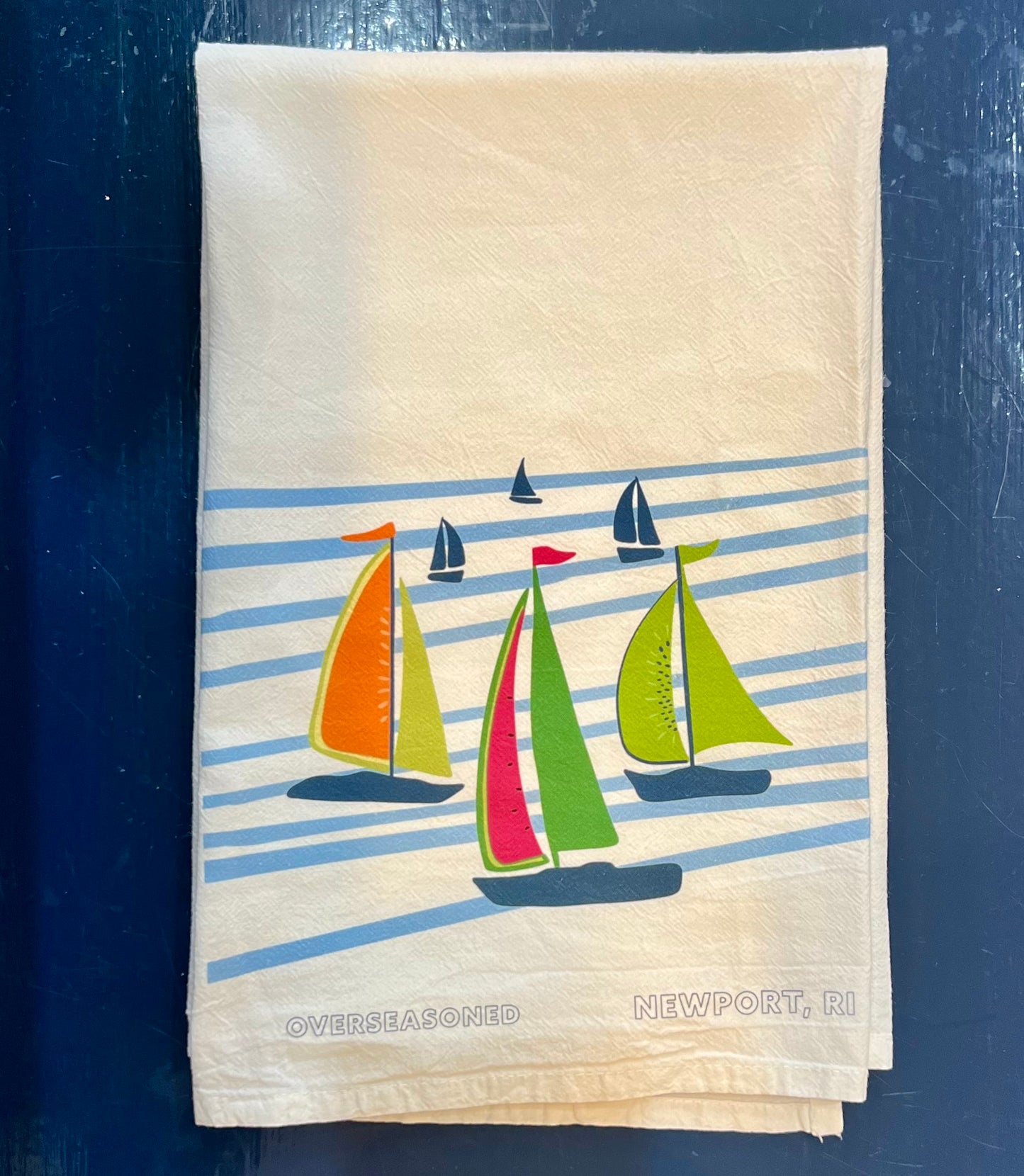 Fruity Sailboats Tea Towel