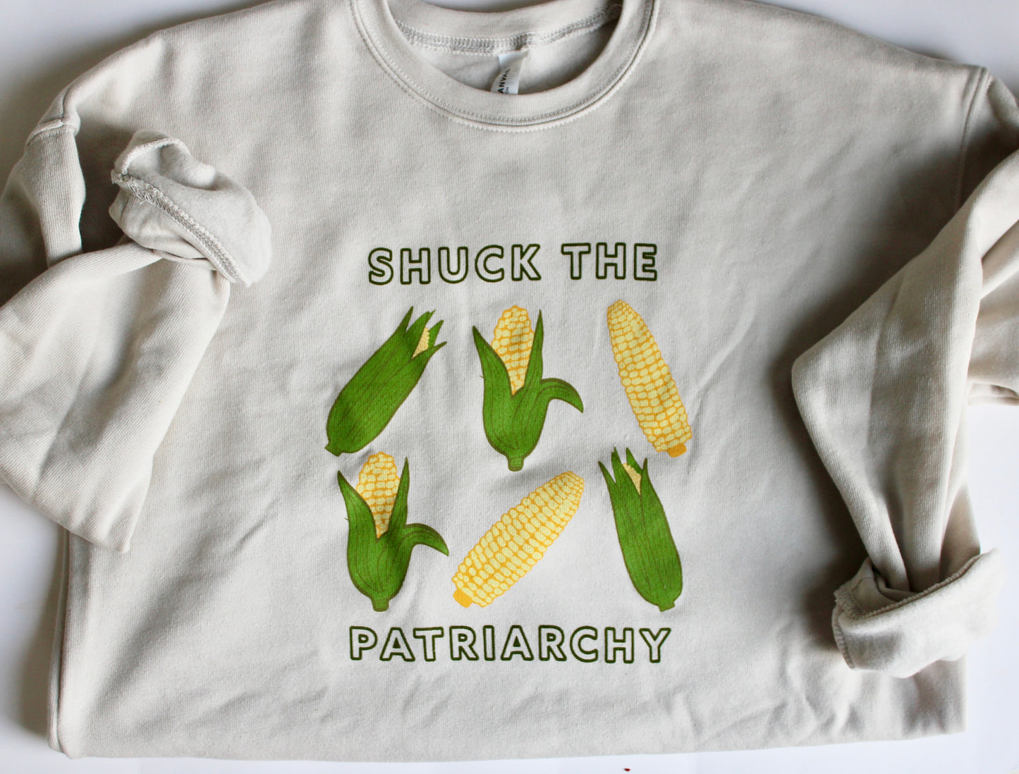 Shuck the Patriarchy Corn Crewneck Sweatshirt