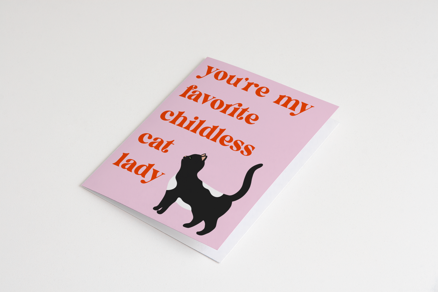 Childless Cat Lady Greeting Card- Bon Femmes