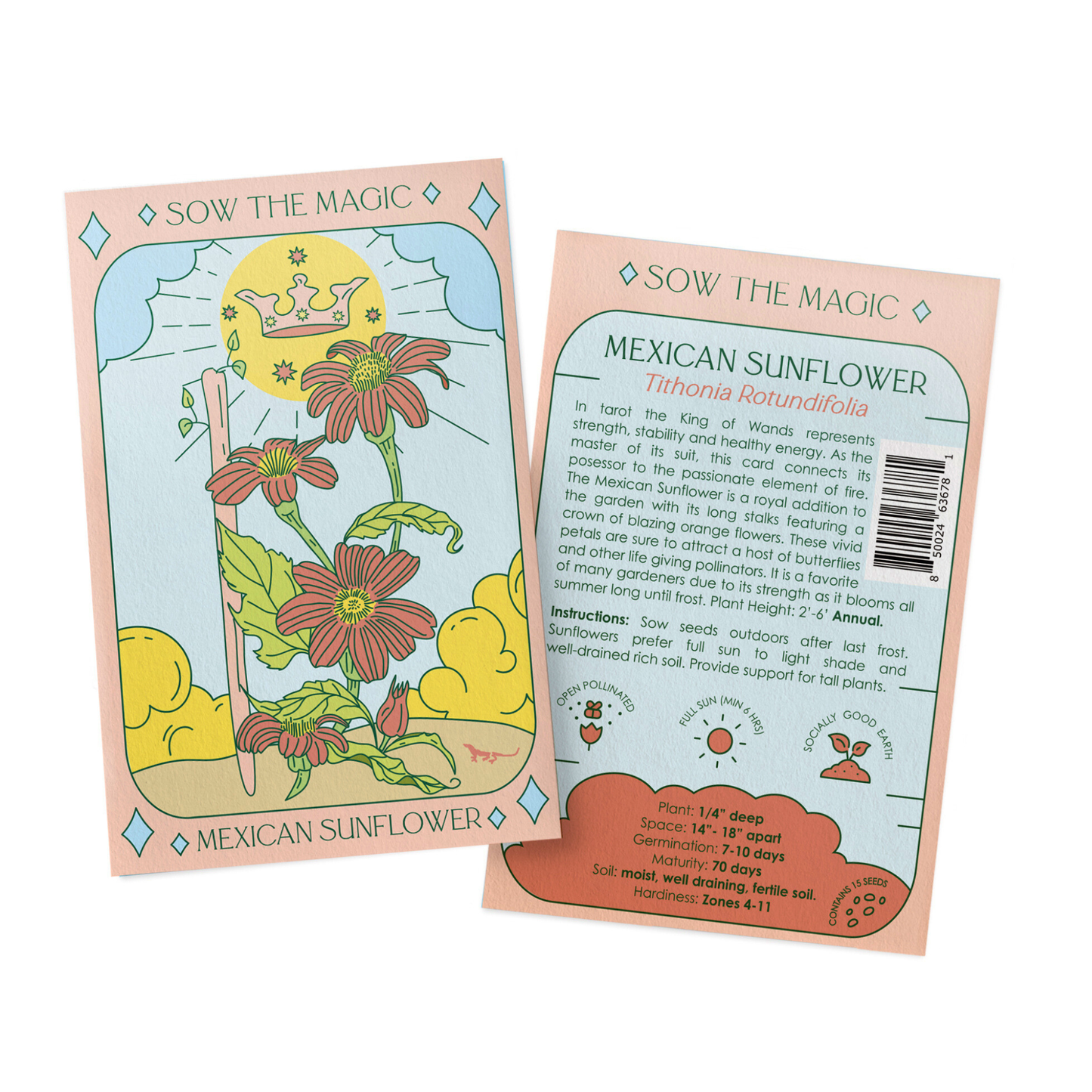 Sow the Magic - Mexican Sunflower Tarot Garden + Gift Seed Packet