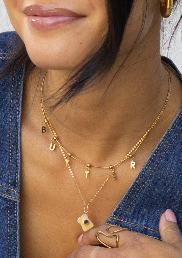 Bread ’N Butter Necklace - 18K Gold Plated