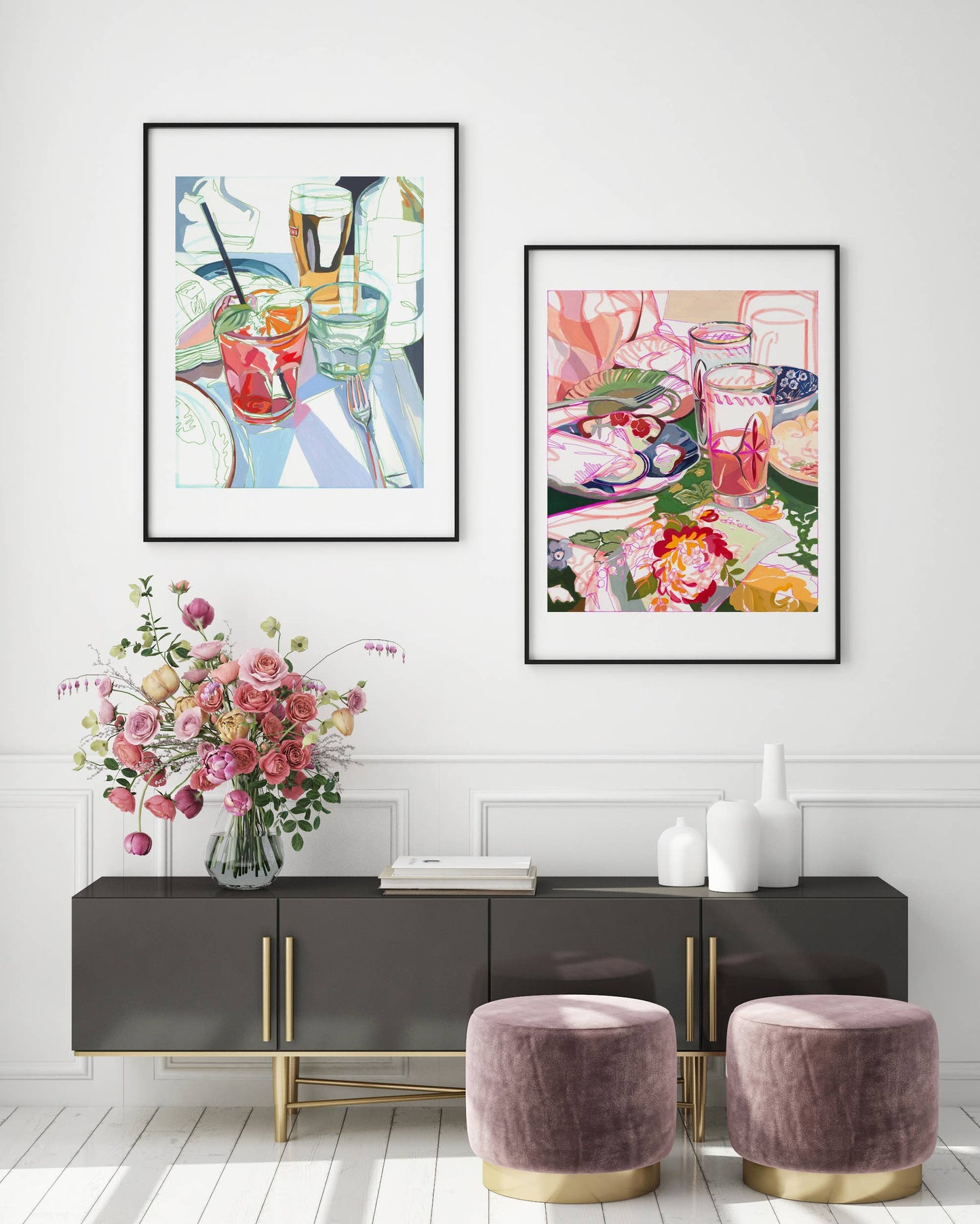Anissa Riviere Art and Prints - "Aperol Spritz" Cocktails in Italy Signed Giclee Print: 8x10"