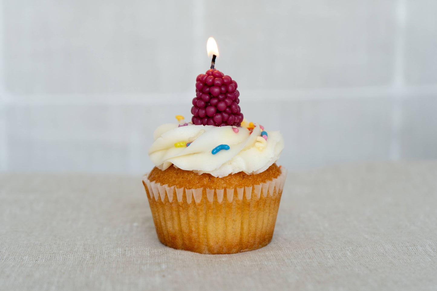 Berry Pink Blackberry Birthday Candles