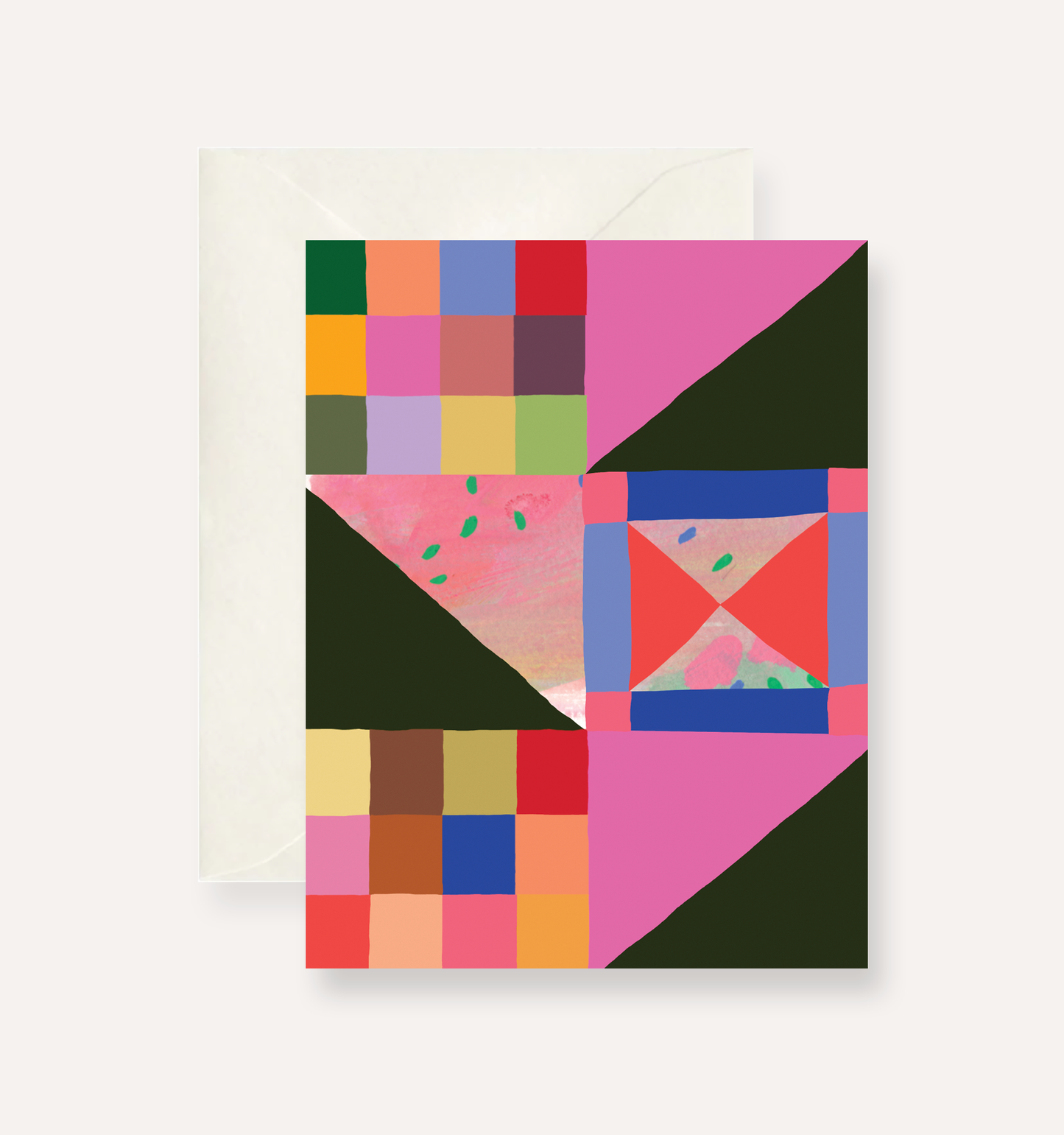 Pink Quilt All Purpose Greeting Card