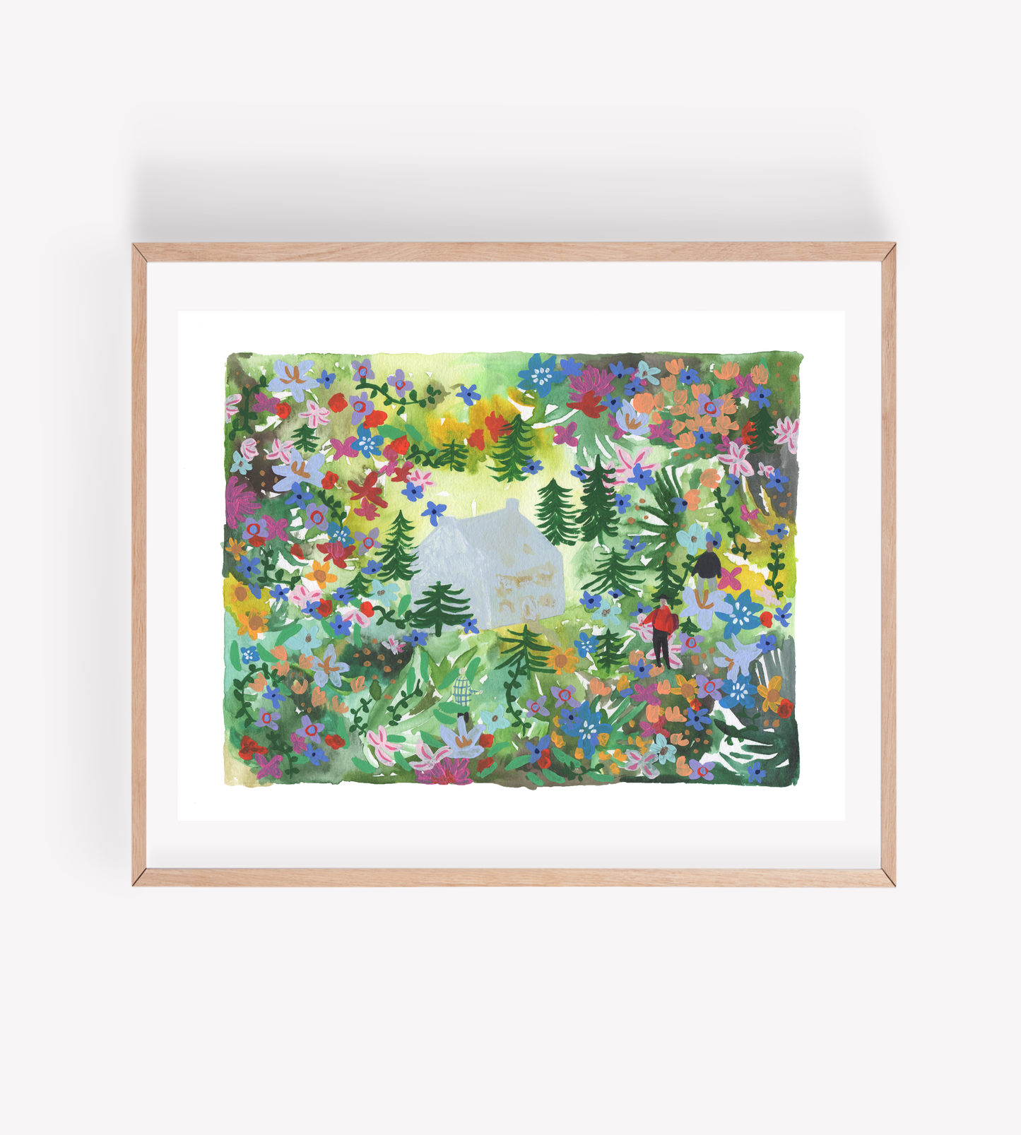 Persika Design Co. - House in Wildflower Forest Art Print: 8x10"