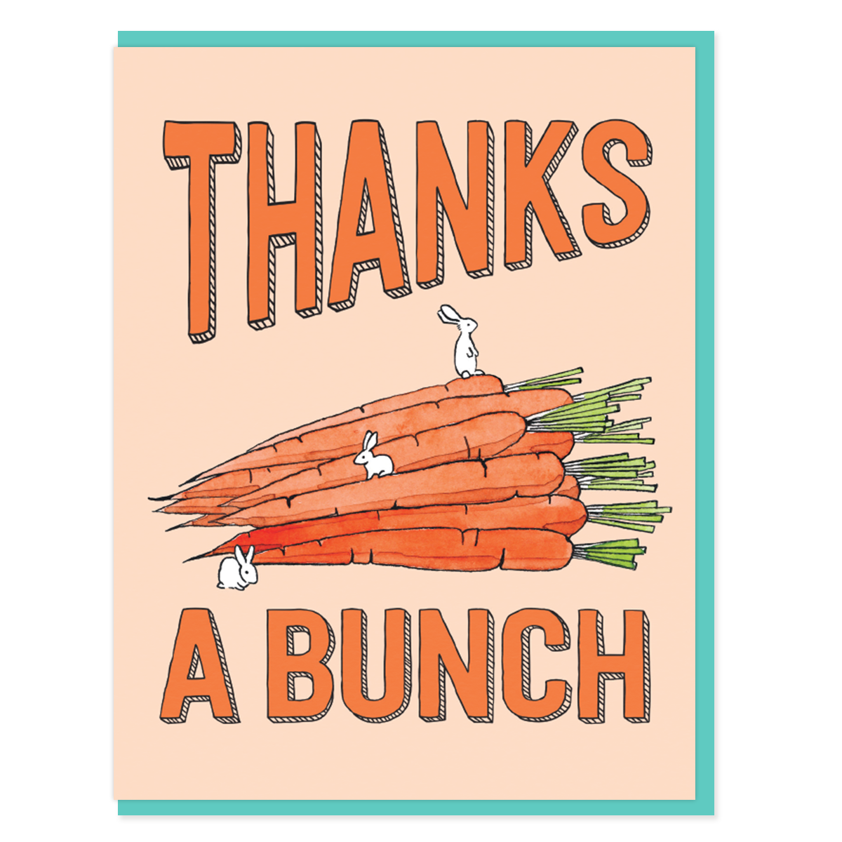 Semi Sweet Press - Carrots and Rabbits Thank You Card