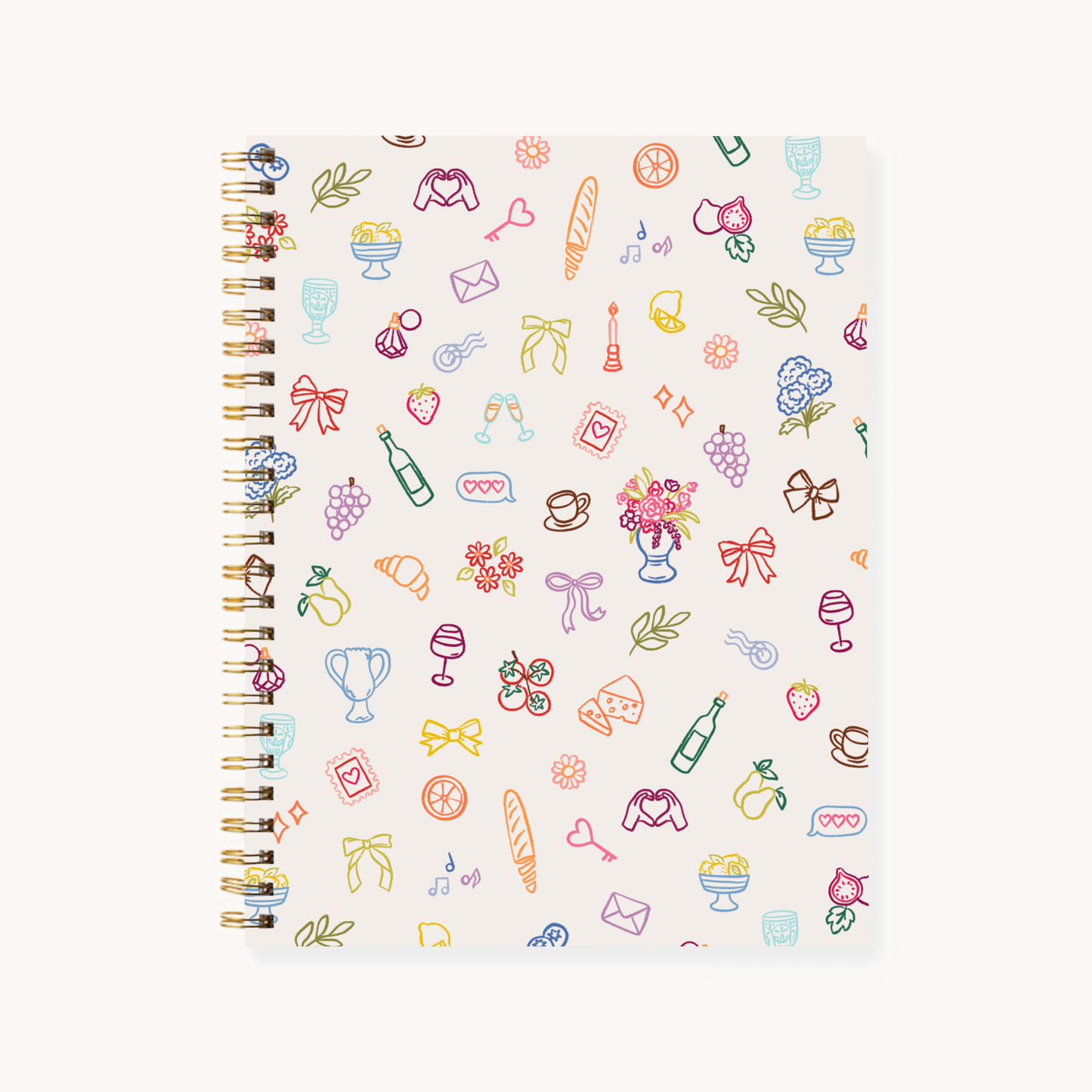 Favorite Things 7x9 Hardcover Spiral Notebook