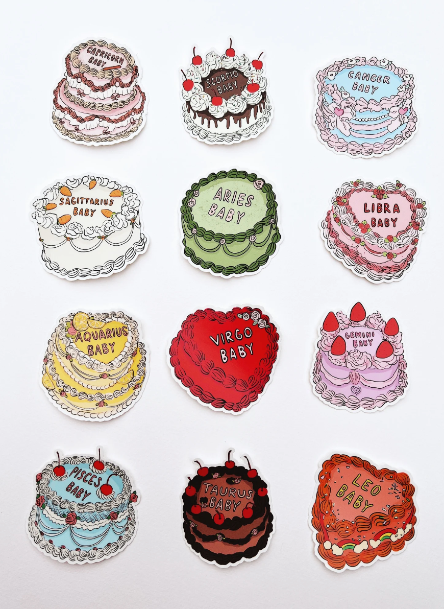 Zodiac Cake Sticker : Taurus