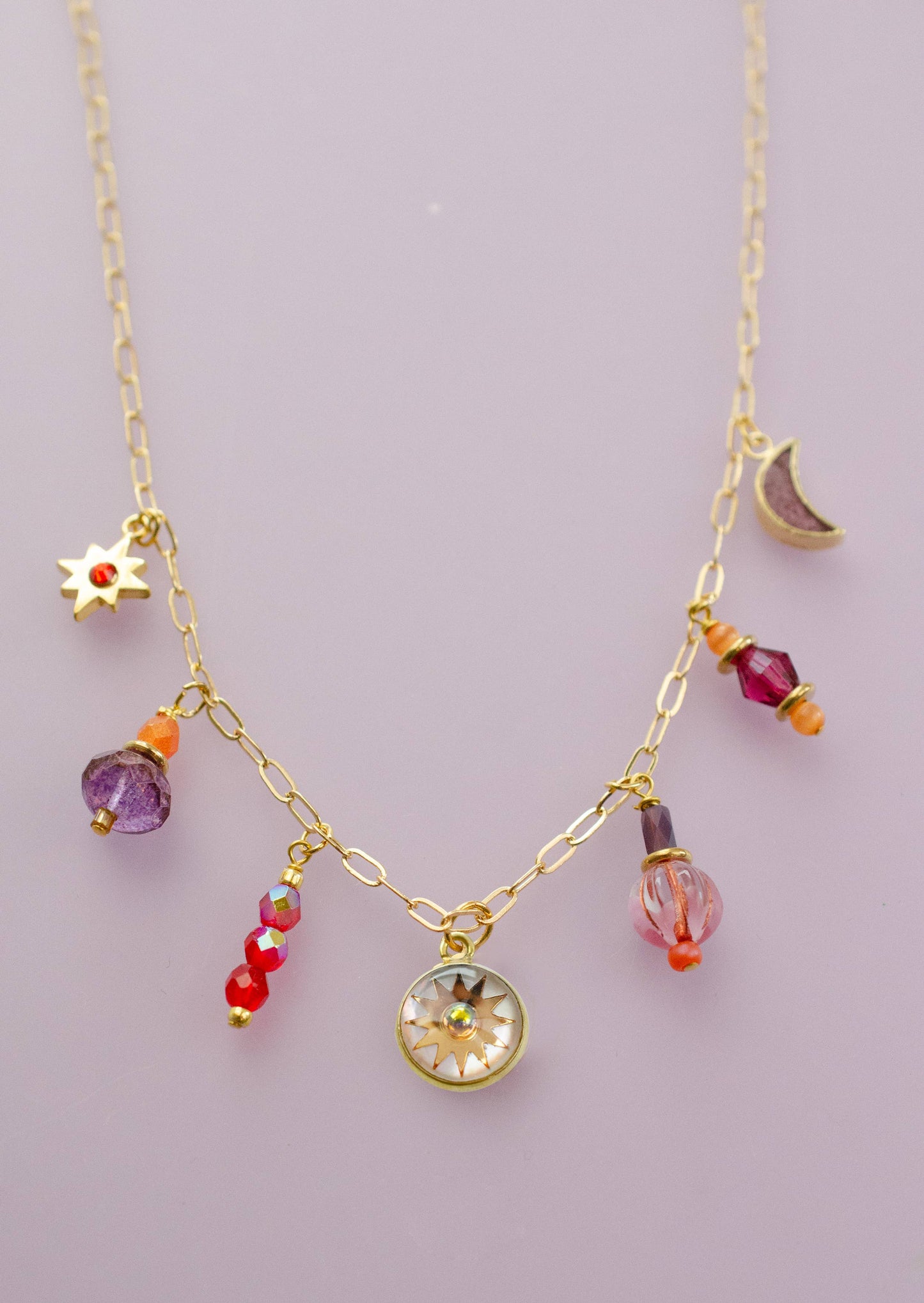 Jill Makes - Pearl Zodiac Fire Sign Necklace