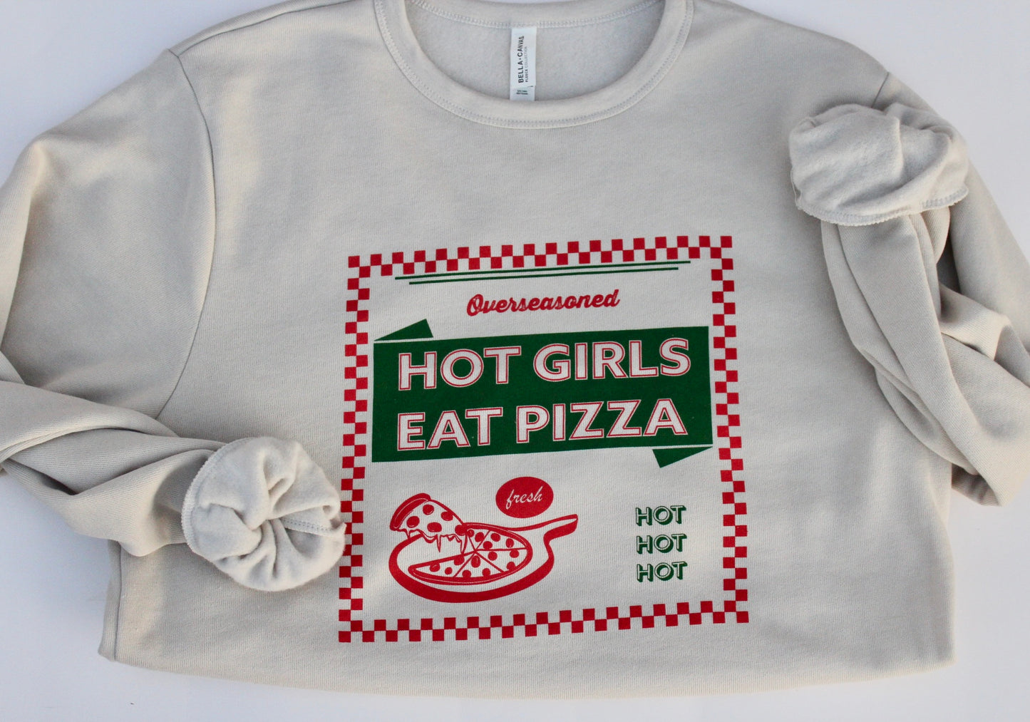 Hot Girls Eat Pizza Unisex Crewneck ๐