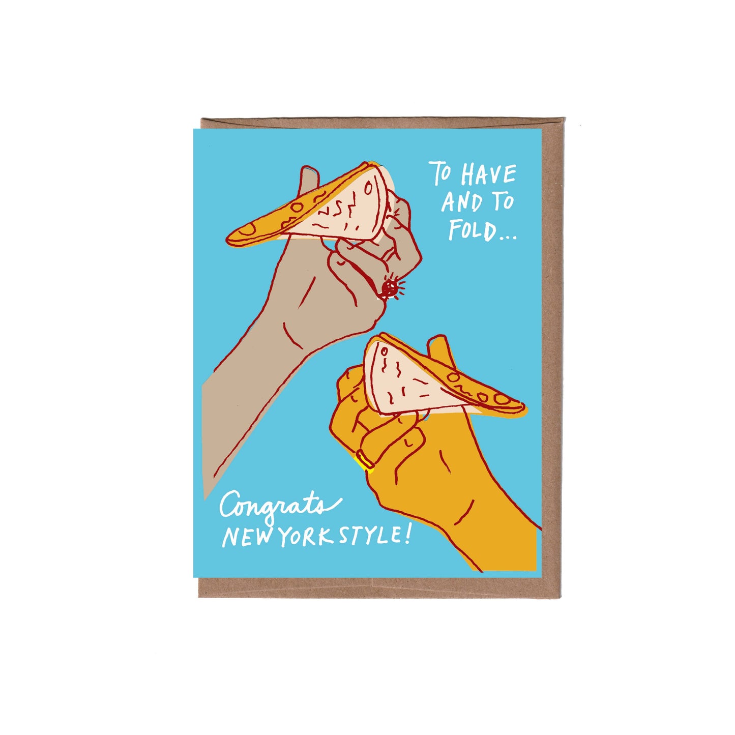 NYC To Have and To Fold Wedding Greeting Card