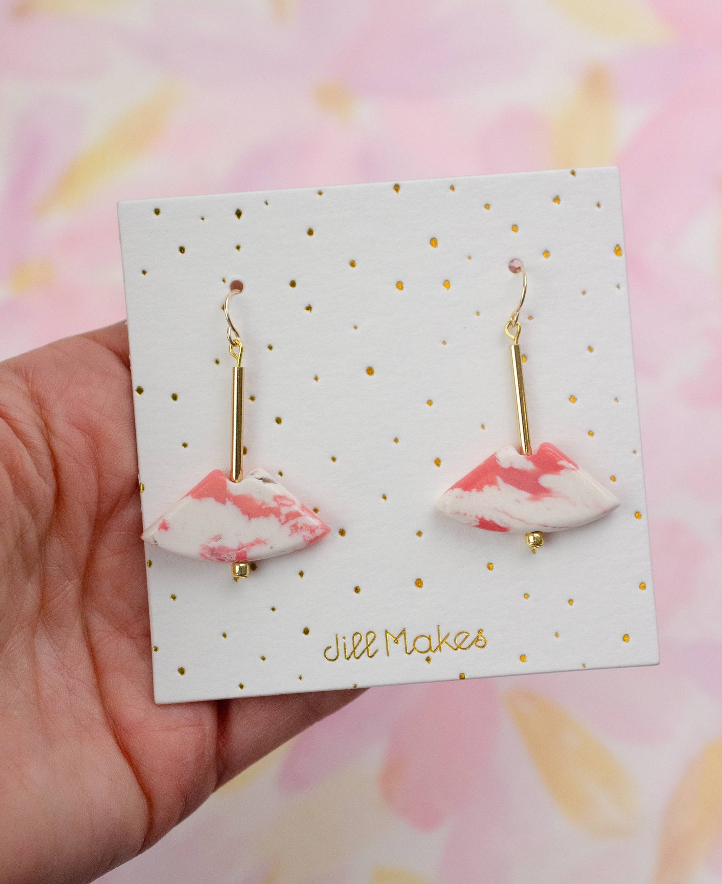 Jill Makes - Coral Drop Earrings