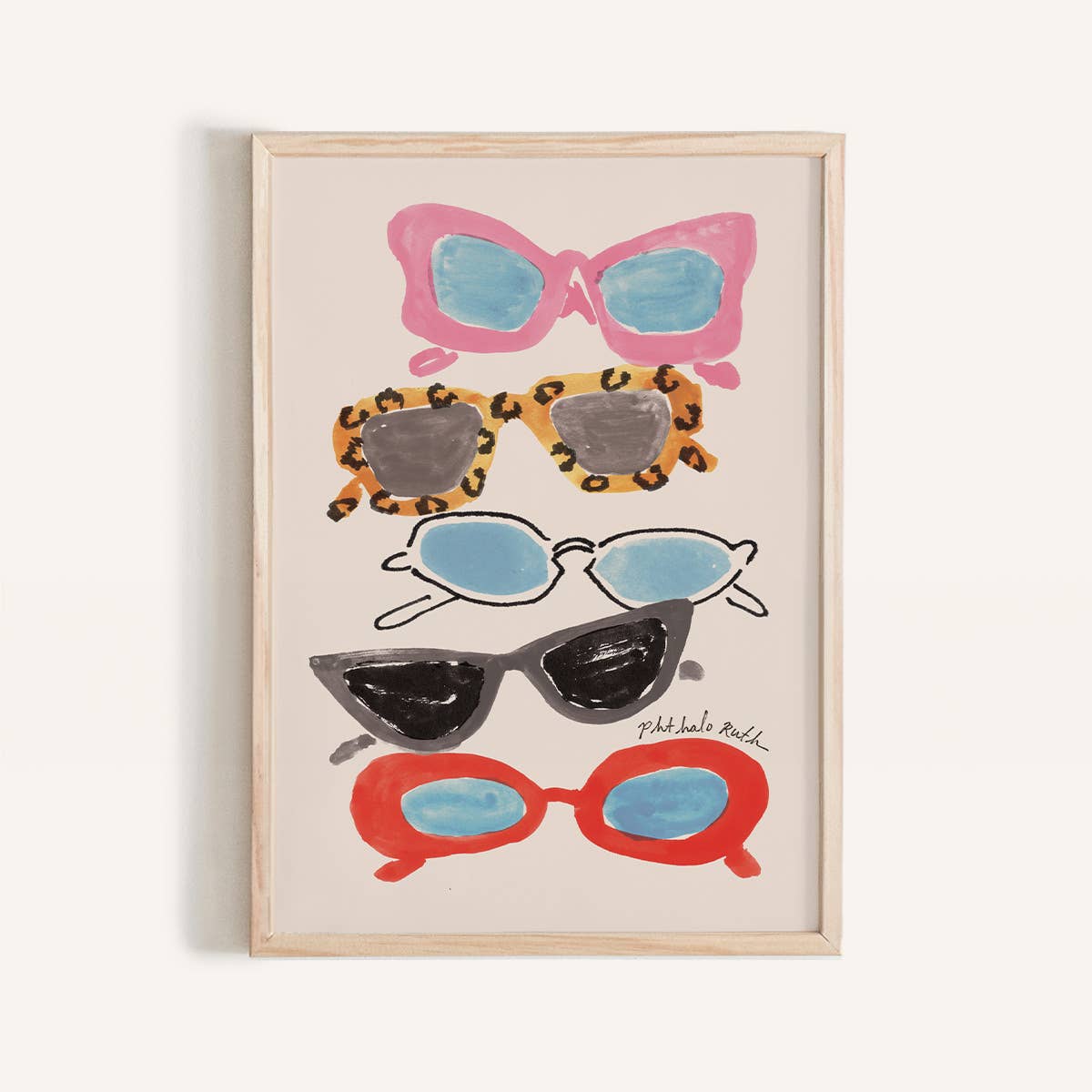 Sunnies- Phthalo Ruth Print