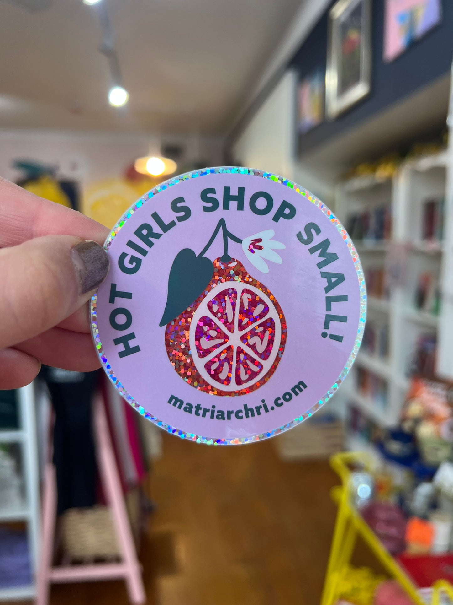 Hot Girls Shop Small Sticker