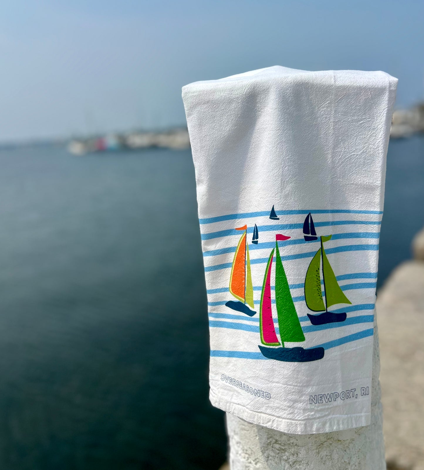 Fruity Sailboats Tea Towel