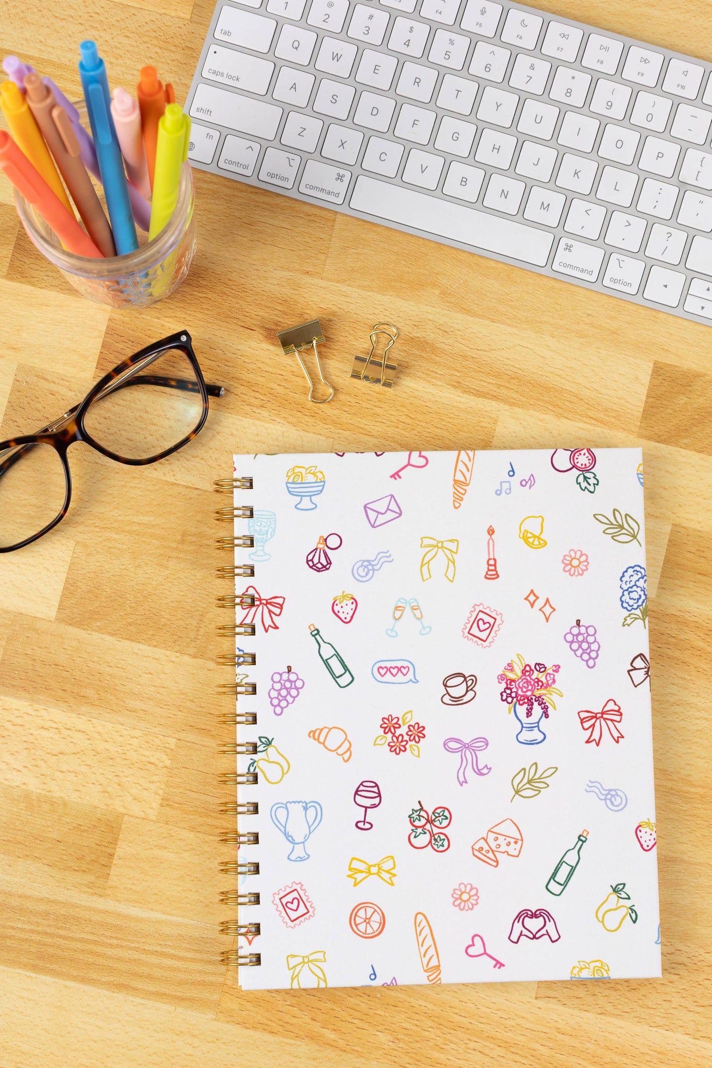 Favorite Things 7x9 Hardcover Spiral Notebook