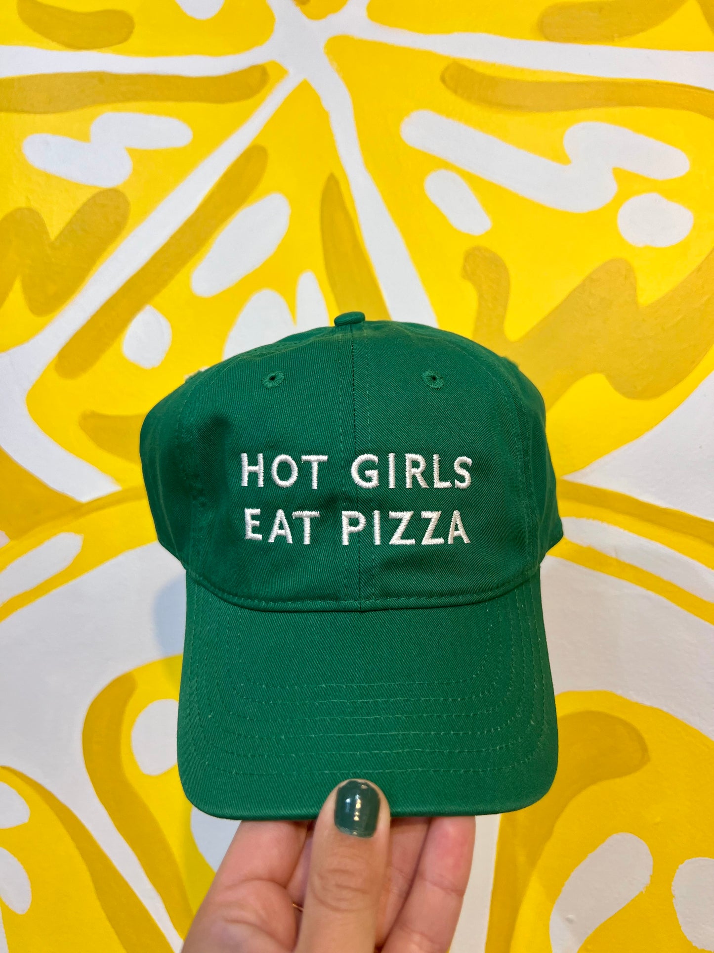Hot Girls Eat Pizza Baseball Hat