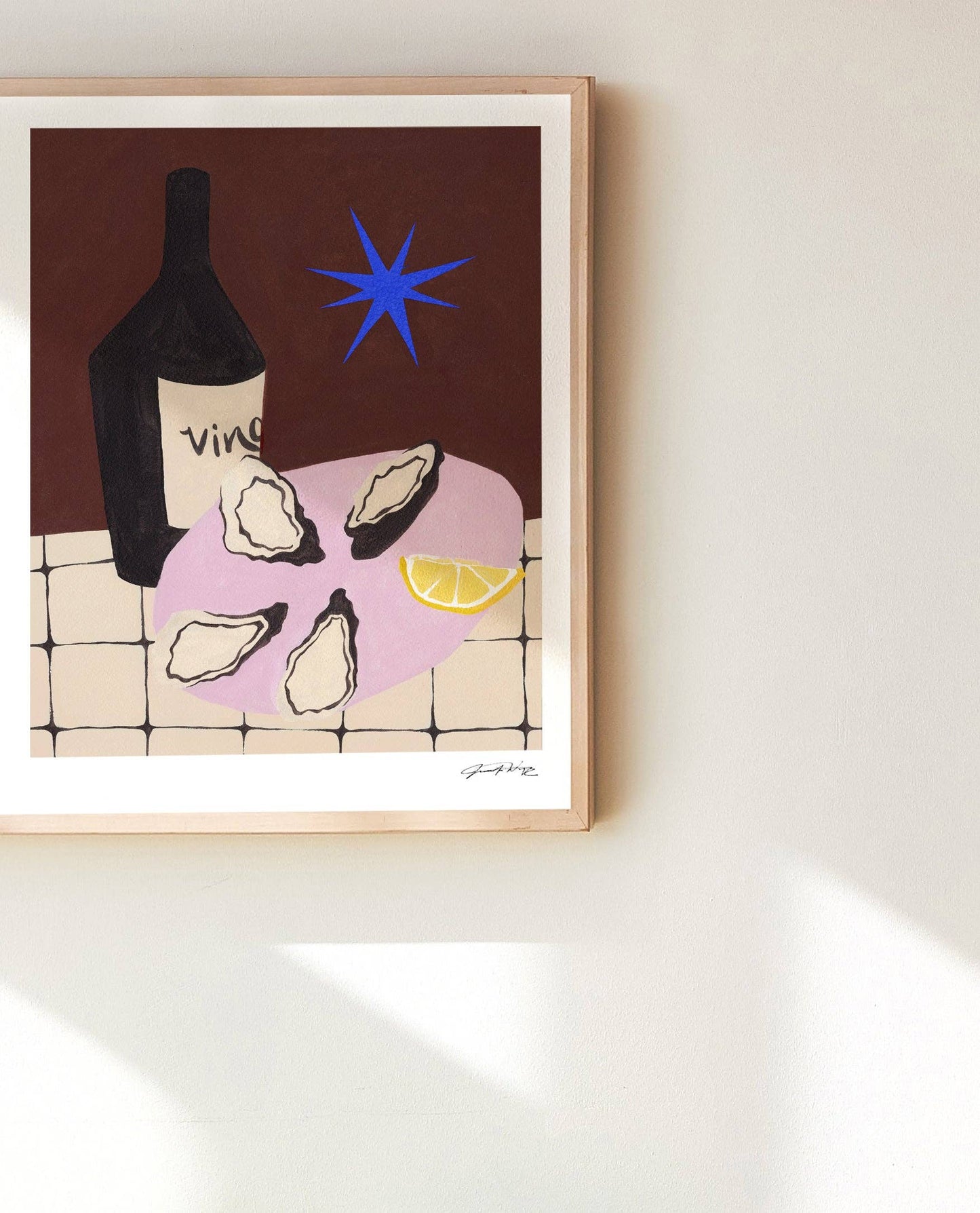 Wine and Oysters Print- Jen Wang Studios