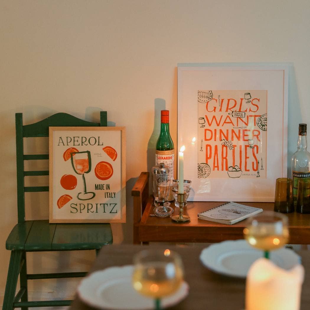 Aperol Spritz Art Print: 8 x 10