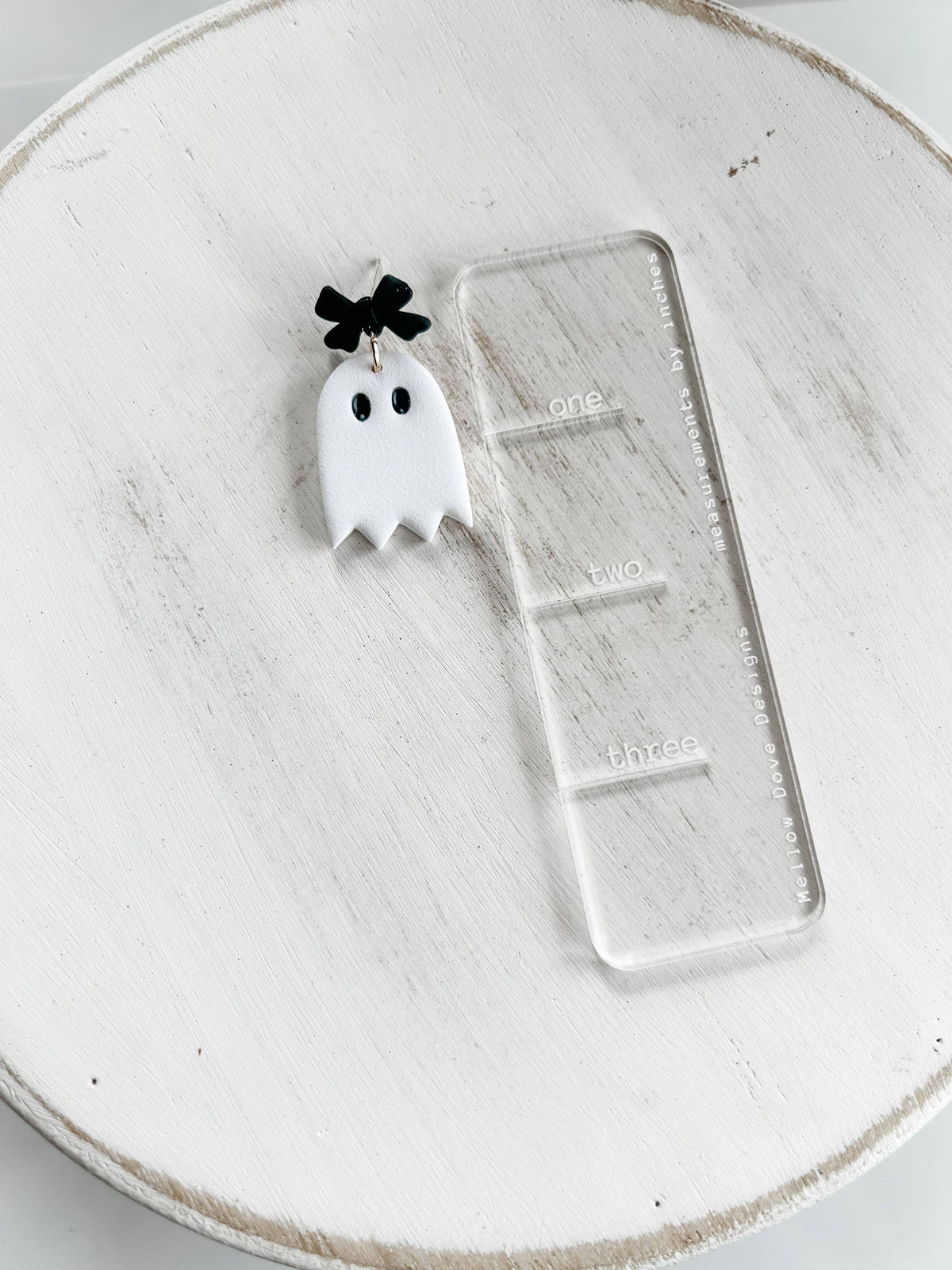 Ghost with Black Bow- Mellow Dove Designs
