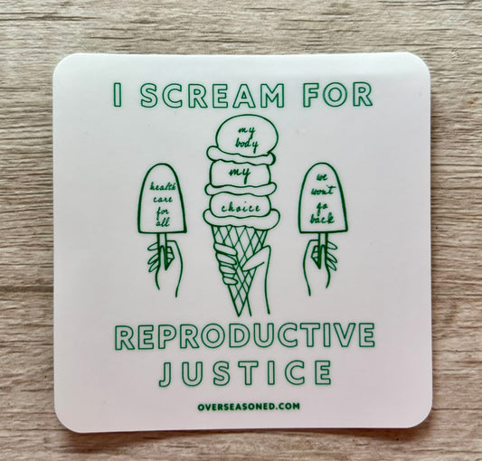 Ice Cream for Reproductive Justice Sticker