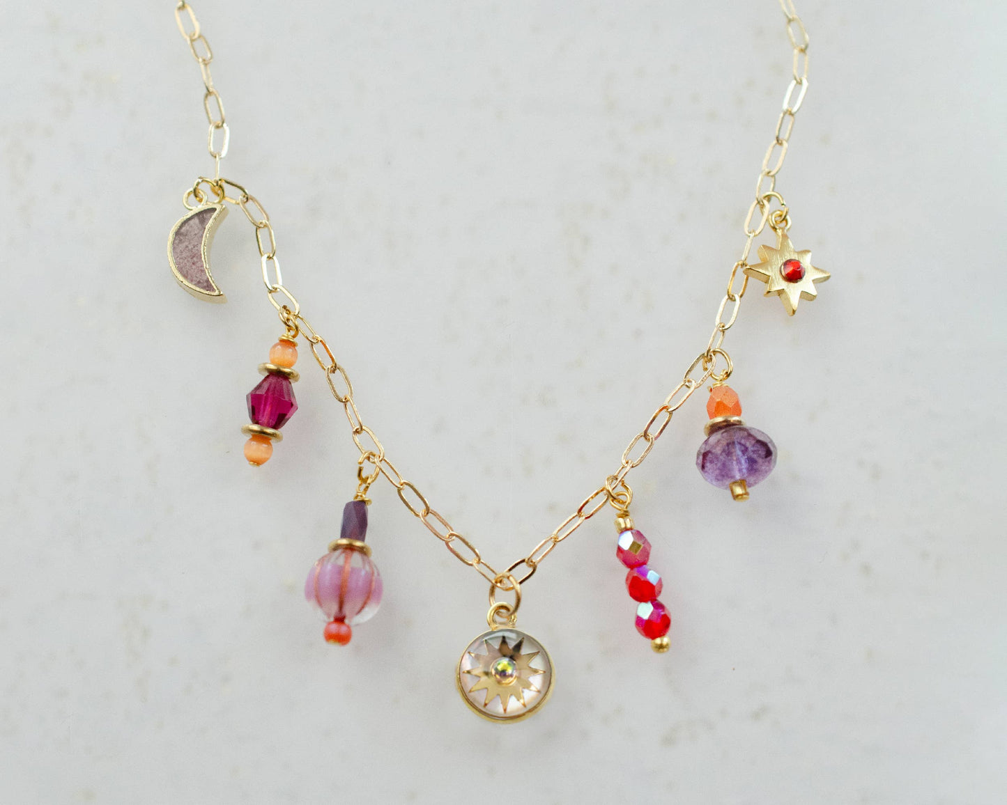 Jill Makes - Pearl Zodiac Fire Sign Necklace