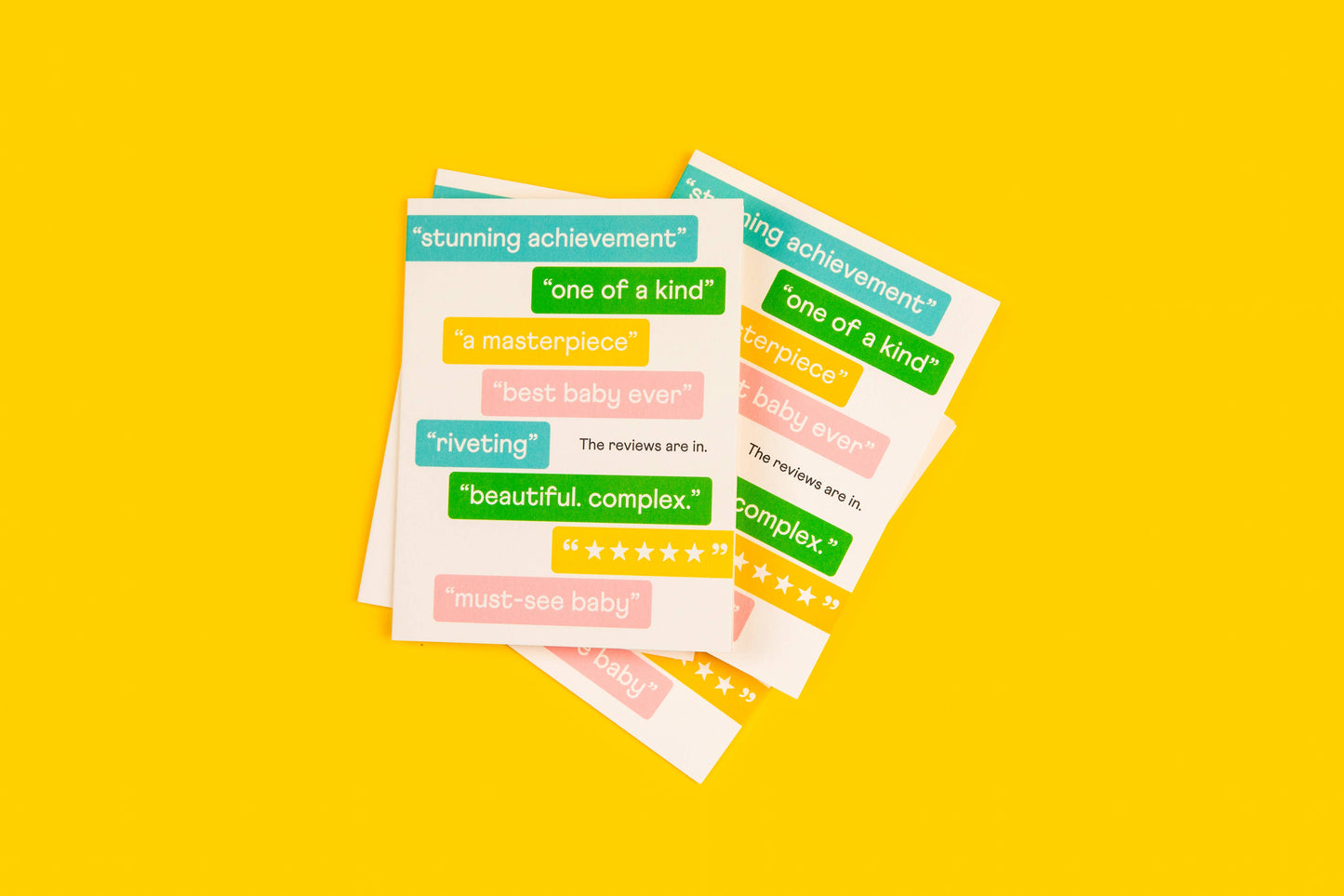 paper&stuff - Baby Reviews Greeting Card
