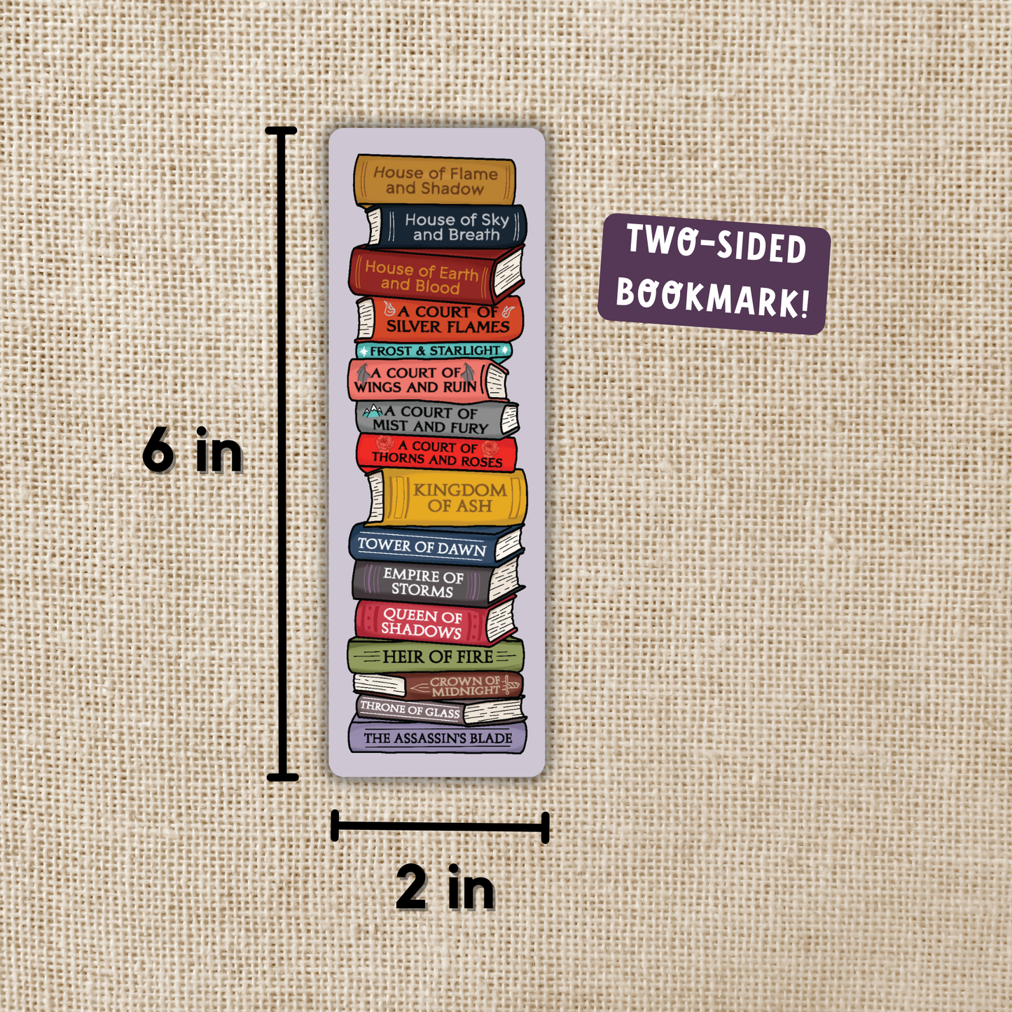 Wildly Enough - Sarah J. Maas Book Stack Bookmark