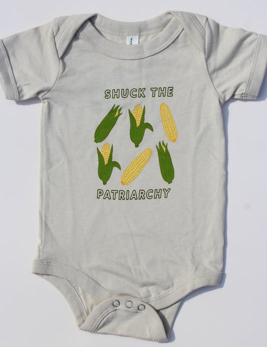 Shuck the Patriarchy Corn Baby Onesie