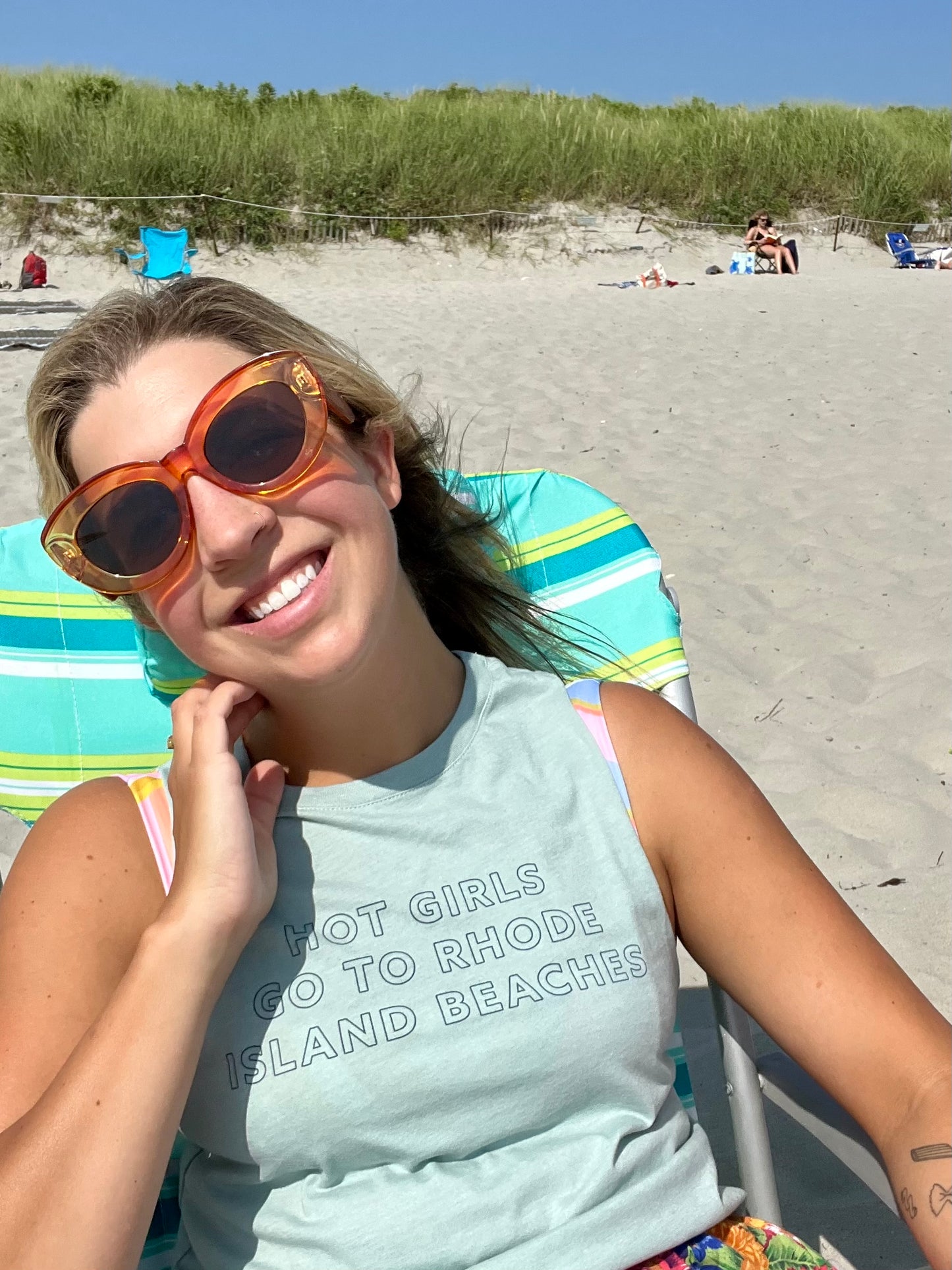 Hot Girls Go To RI Beaches Crop Tank
