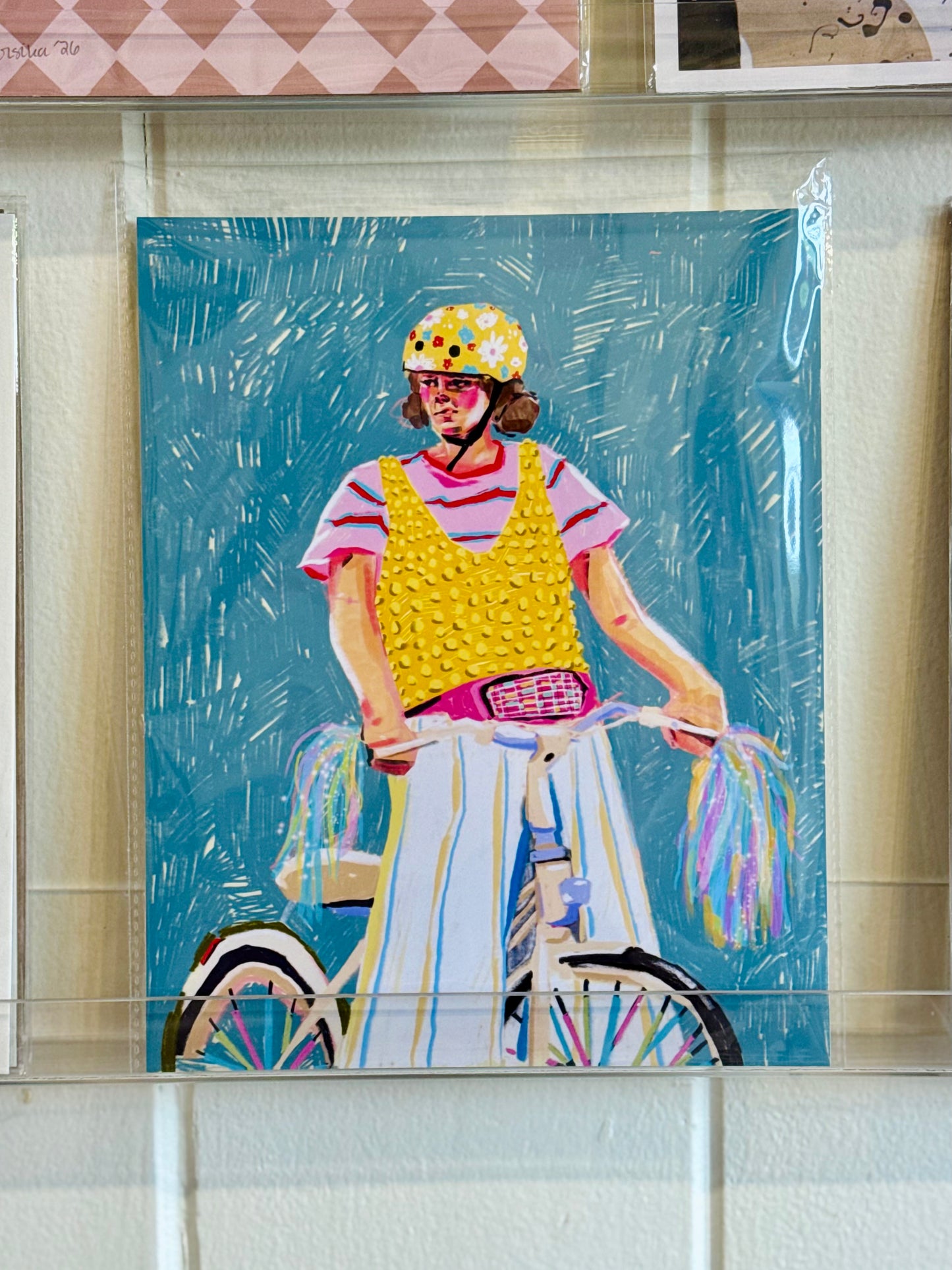Bicycle Girl Art Print - Emily Says Good Morning
