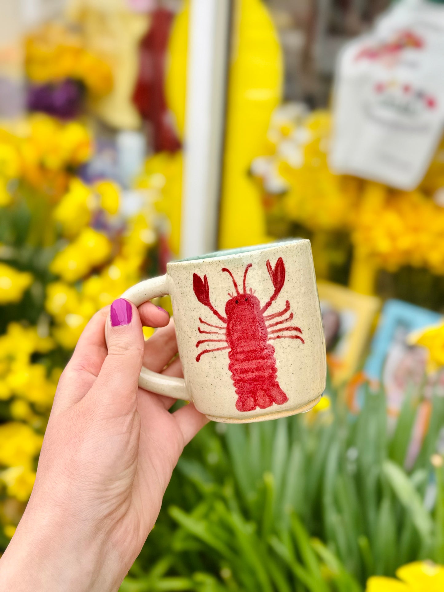 Handmade Lobster Mug - East Transit Pottery