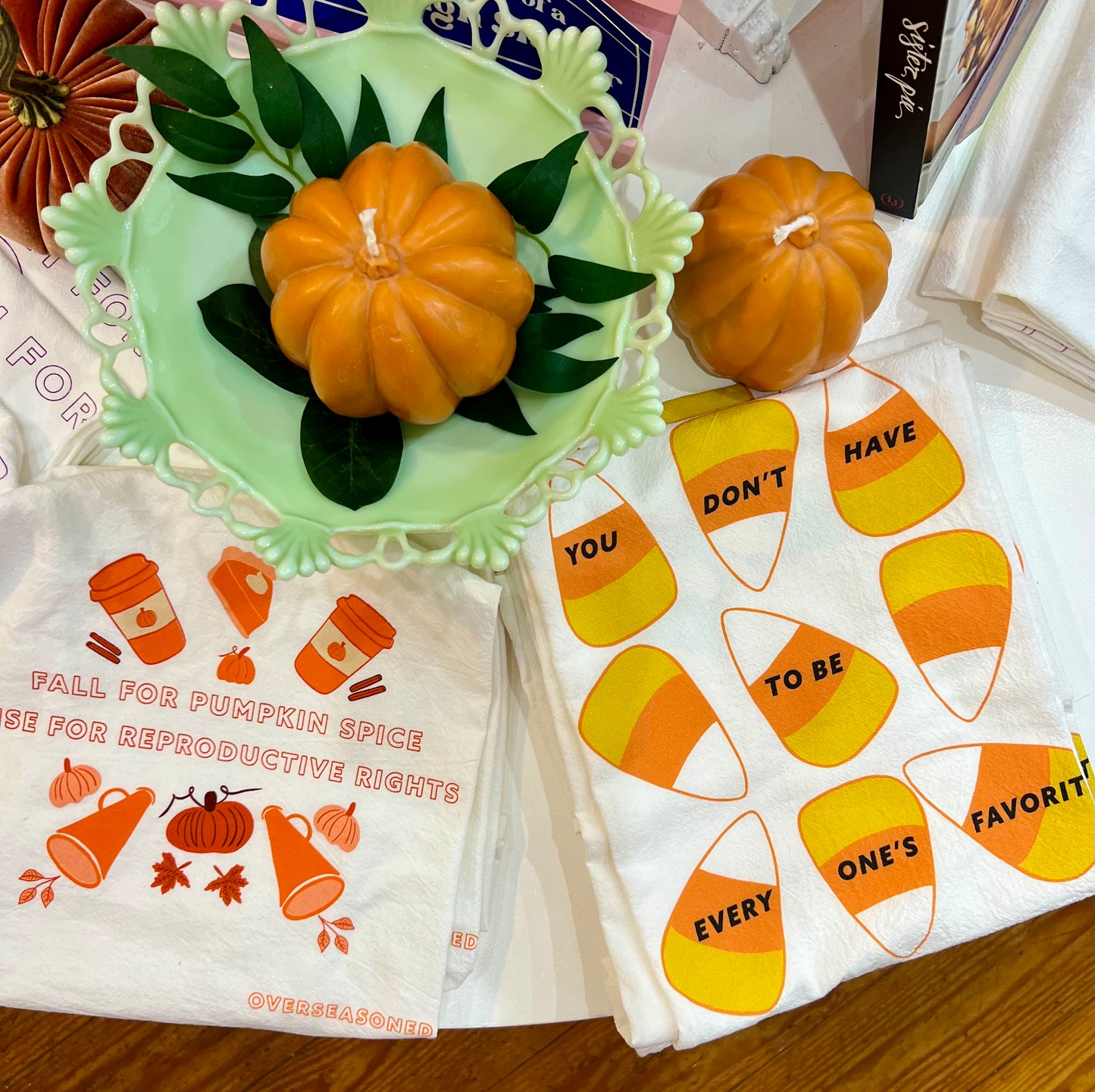 Candy Corn Tea Towel