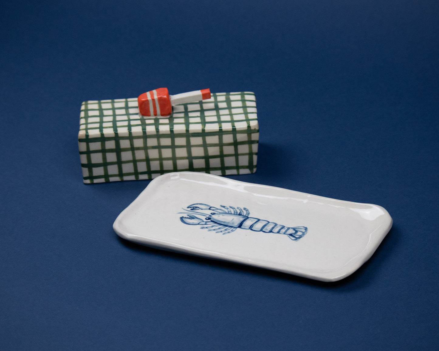 Lobster Trap Butter Dish -Fish Eyed