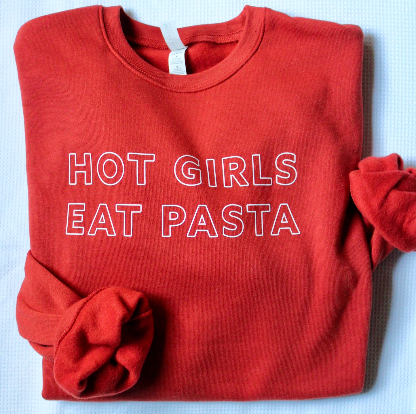 Hot Girls Eat Pasta Unisex Crewneck