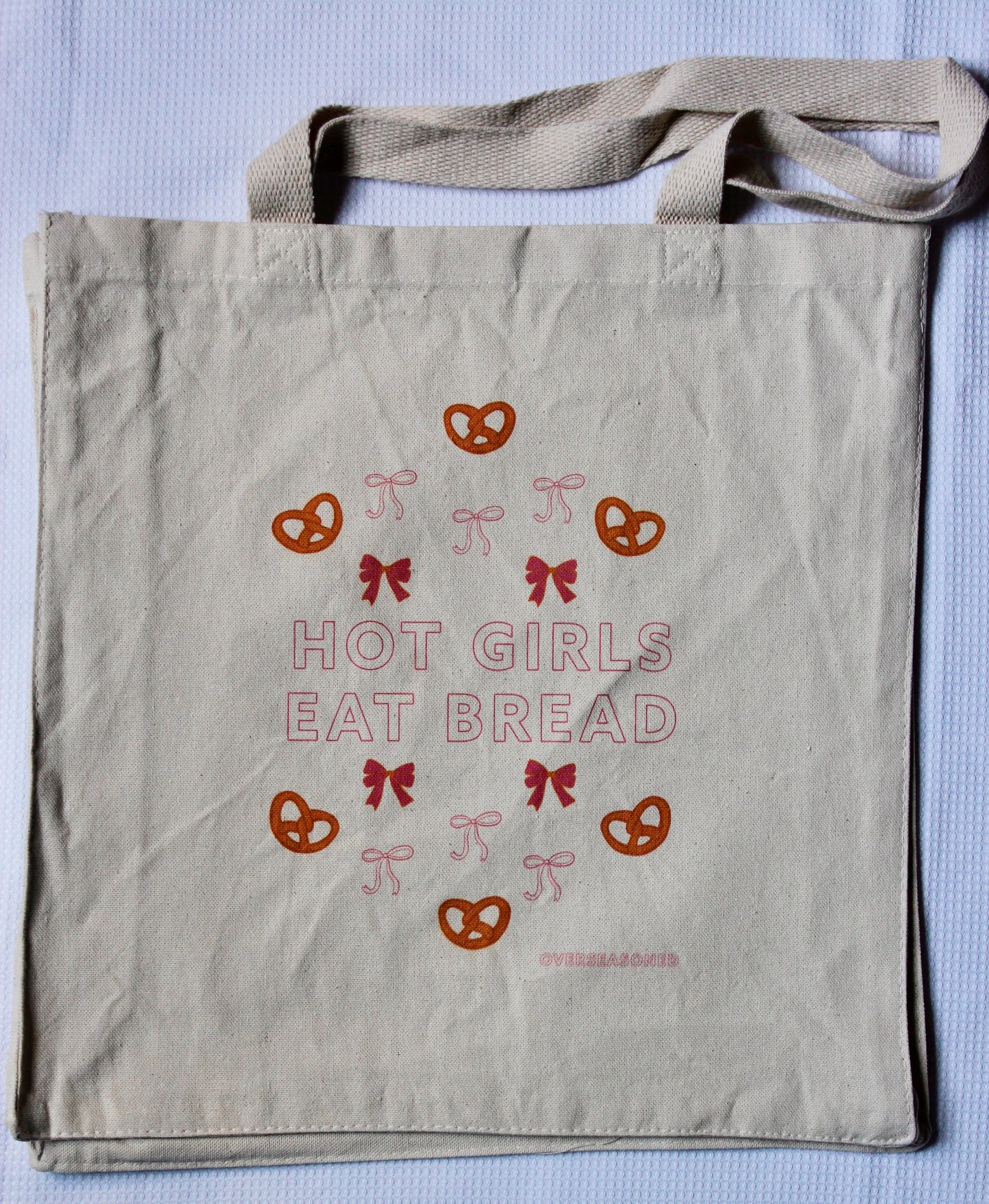 Hot Girls Eat Bread Tote Bag