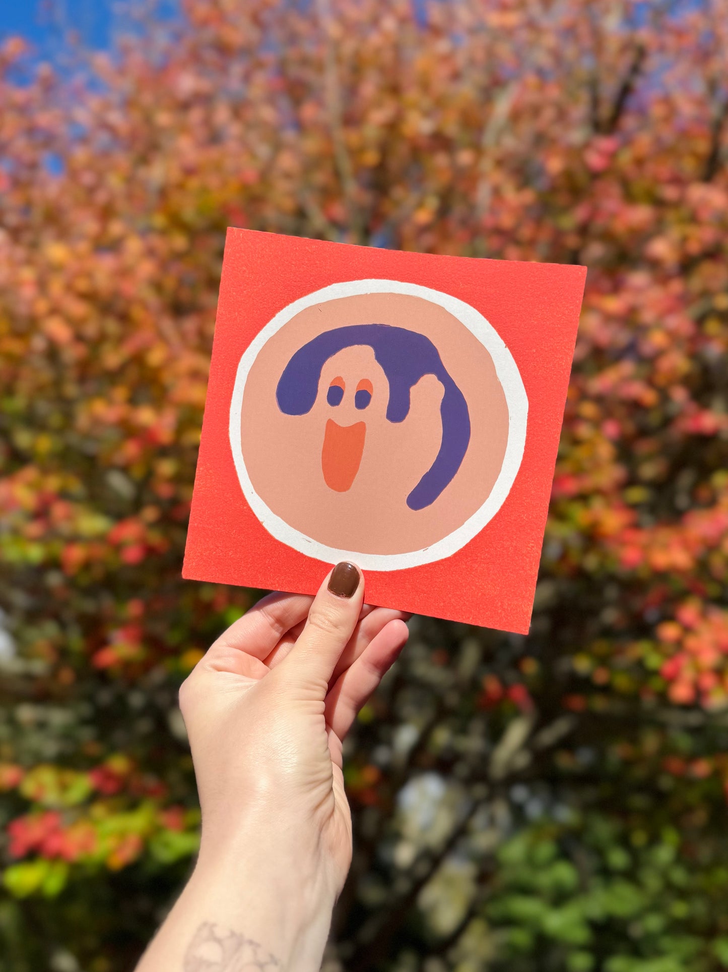 Ghost Cookie Art Print 6x6 - Girlboss Goods