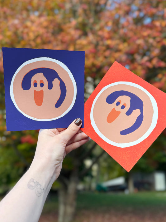 Ghost Cookie Art Print 6x6 - Girlboss Goods