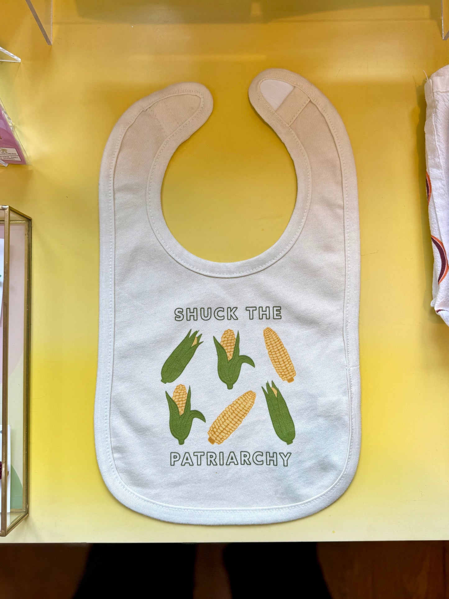 Shuck the Patriarchy Corn Baby Bib