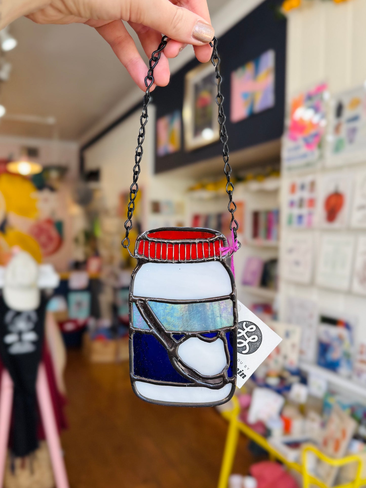 Fluff Jar Stained Glass- Libby's Stained Glass