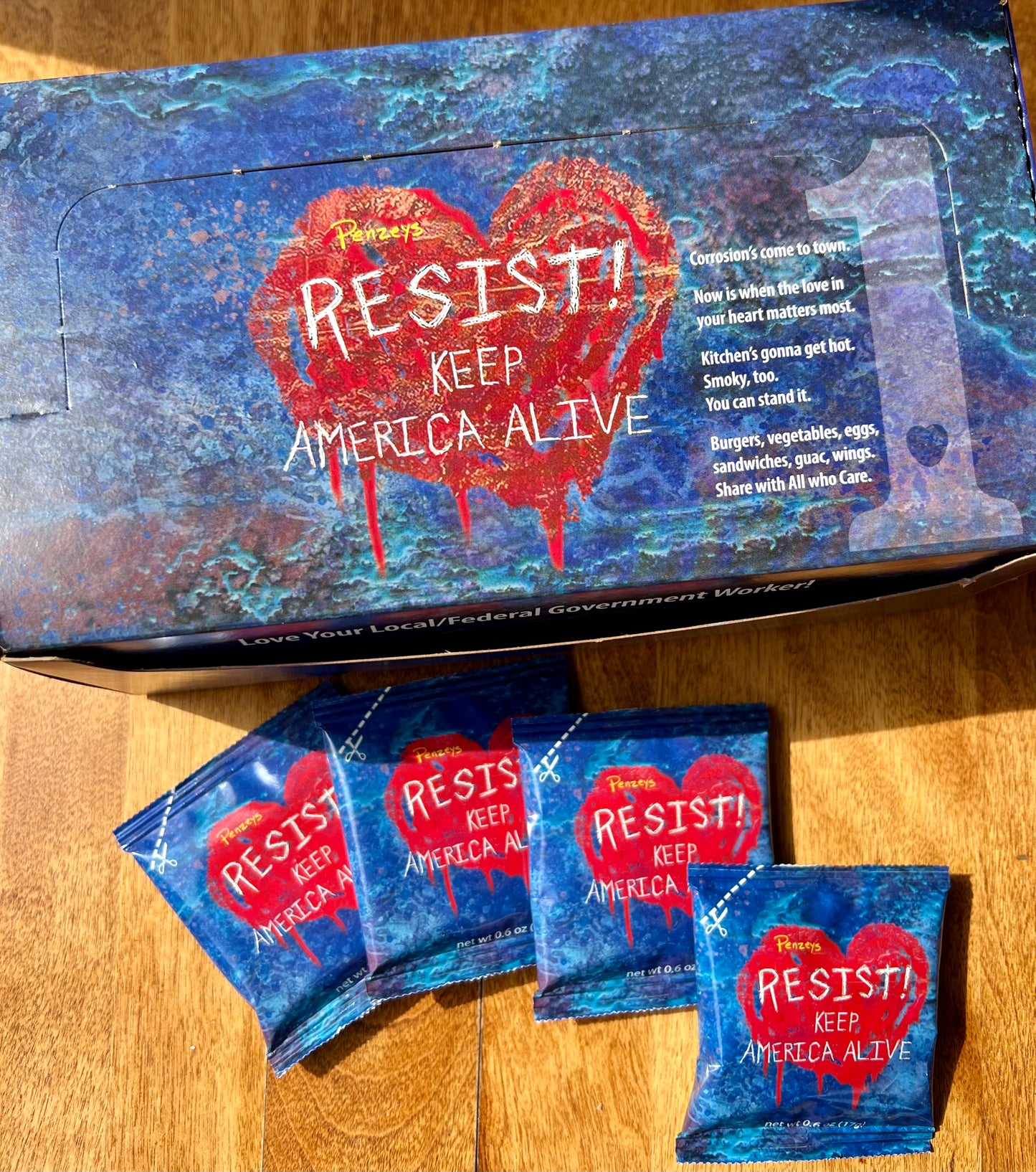 Penzey's Resist Set: Root for Women Towel + Stickers