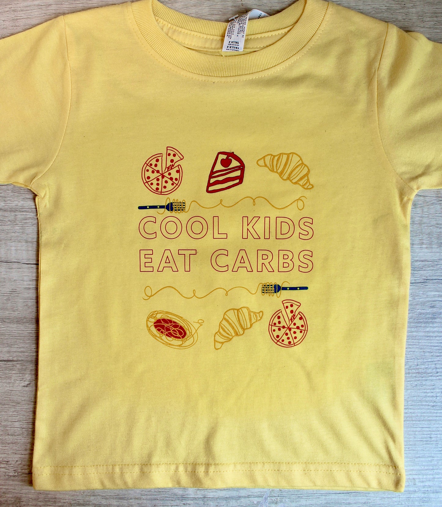 Cool Kids Eat Carbs Toddler Tee