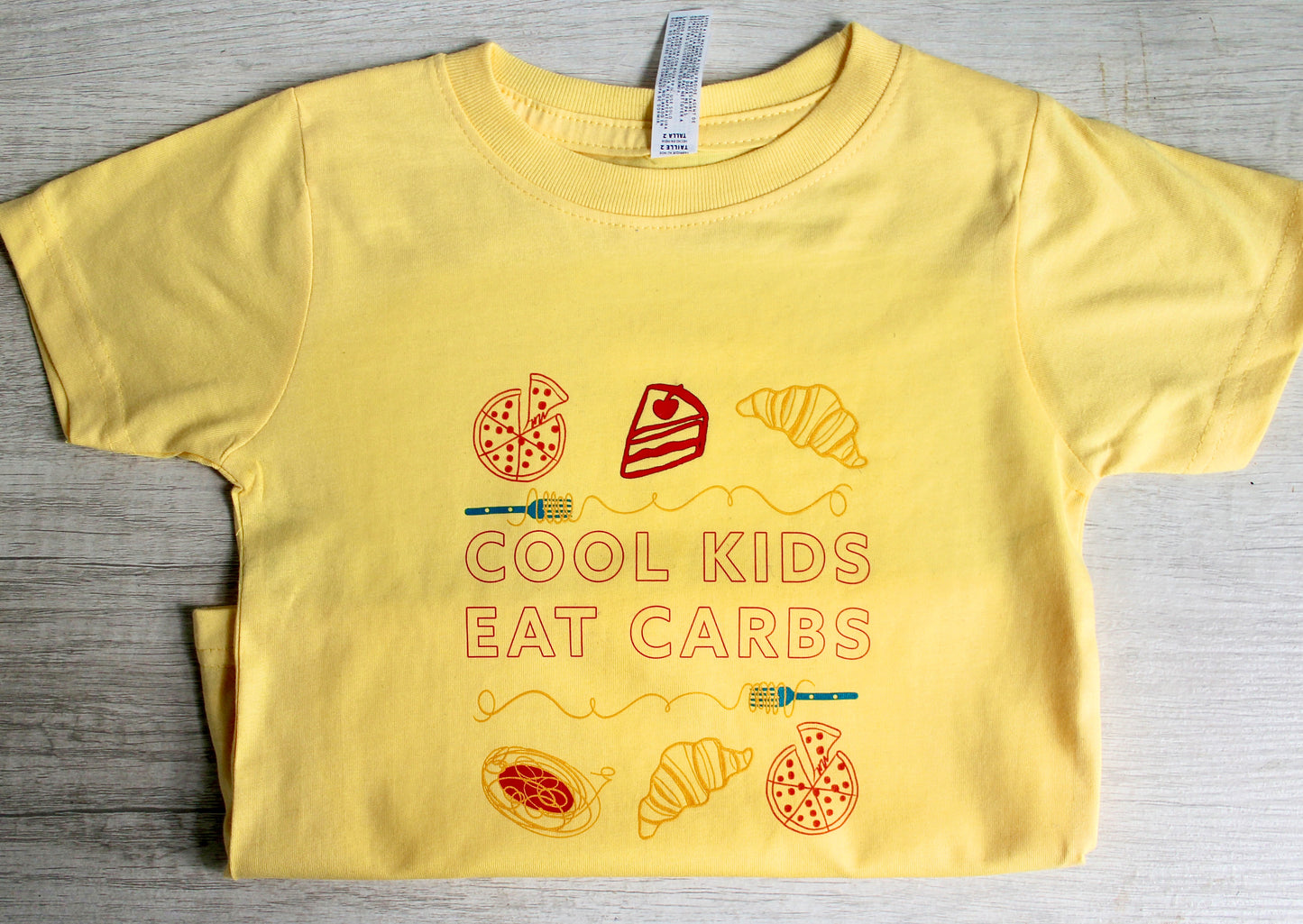 Cool Kids Eat Carbs Toddler Tee